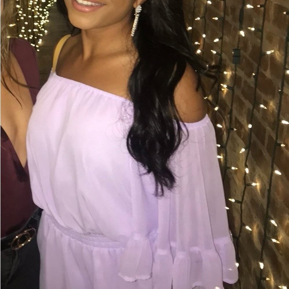 Endless Rose Sleeve Romper In Lilac - Picture 2 of 2